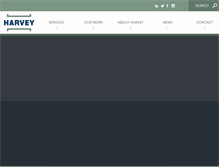 Tablet Screenshot of harveyconstruction.com